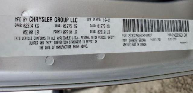 Photo 10 from auction – 2012 CHRYSLER 300 S with VIN 2C3CCABG5CH140487