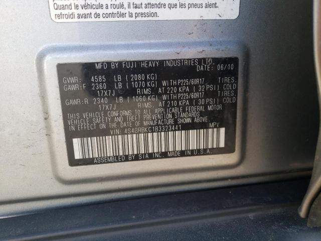 Снимка 14 от търг – 2011 SUBARU OUTBACK 2. с VIN 4S4BRBKC1B3323441