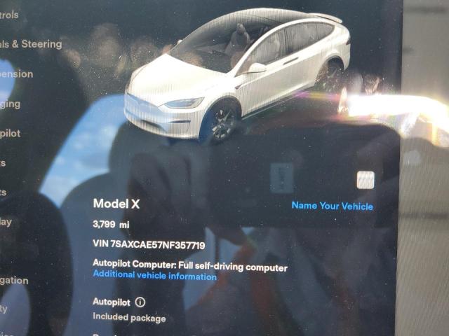 Photo 9 from auction – 2022 TESLA MODEL X with VIN 7SAXCAE57NF357719