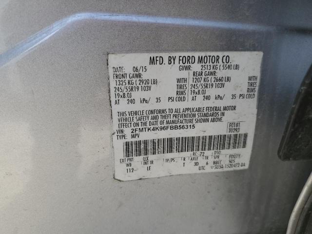 Photo 14 from auction – 2015 FORD EDGE TITAN with VIN 2FMTK4K96FBB56315