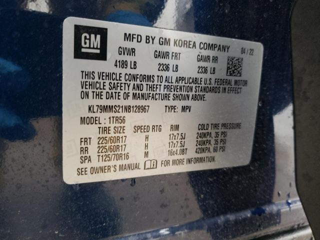 Photo 14 from auction – 2022 CHEVROLET TRAILBLAZE with VIN KL79MMS21NB128967