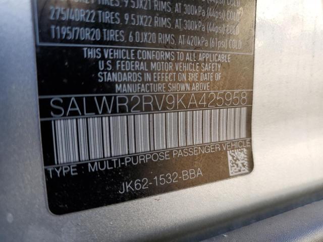 Photo 10 from auction – 2019 LAND ROVER RANGE ROVE with VIN SALWR2RV9KA425958