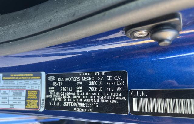 Photo 10 from auction – 2017 KIA FORTE LX with VIN 3KPFK4A78HE153316