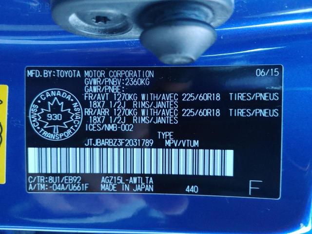 Photo 10 from auction – 2015 LEXUS NX 200T with VIN JTJBARBZ3F2031789
