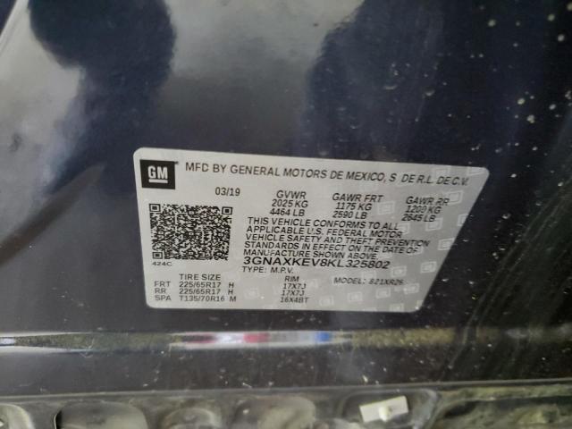 Photo 14 from auction – 2019 CHEVROLET EQUINOX LT with VIN 3GNAXKEV8KL325802