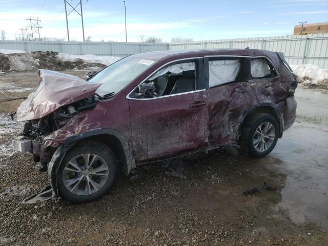 TOYOTA HIGHLANDER 2014 with VIN 5TDBKRFH3ES022597 - Photo from auction