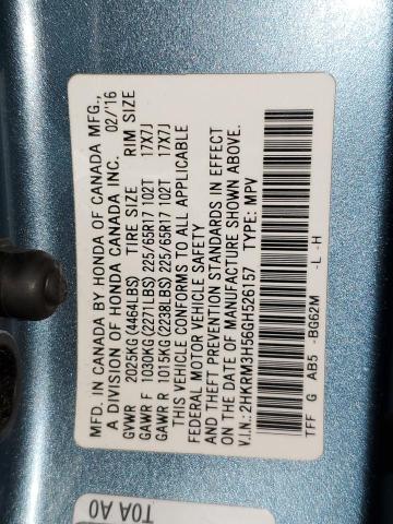 Photo 14 from auction – 2016 HONDA CR-V EX with VIN 2HKRM3H56GH526157