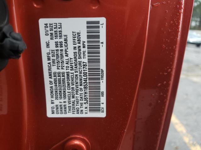Photo 14 from auction – 2004 HONDA ELEMENT EX with VIN 5J6YH18534L001787