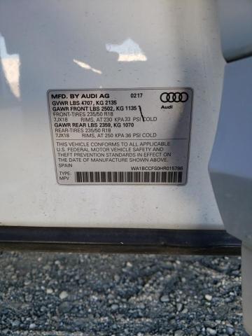 Photo 14 from auction – 2017 AUDI Q3 PREMIUM with VIN WA1BCCFS0HR015786