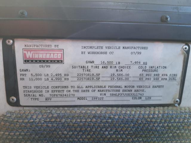 Photo 10 from auction – 1999 ITAS MOTORHOME with VIN 5B4LP37J0X3311743