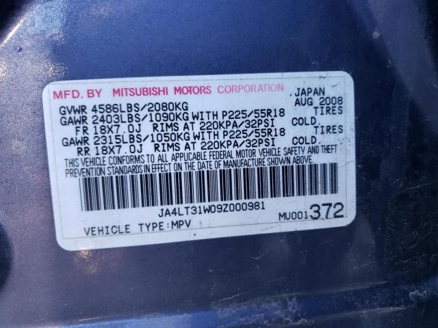 Photo 14 from auction – 2009 MITSUBISHI OUTLANDER with VIN JA4LT31W09Z000981