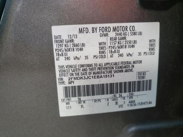 Photo 14 from auction – 2014 FORD EDGE SEL with VIN 2FMDK3JC1EBA15131