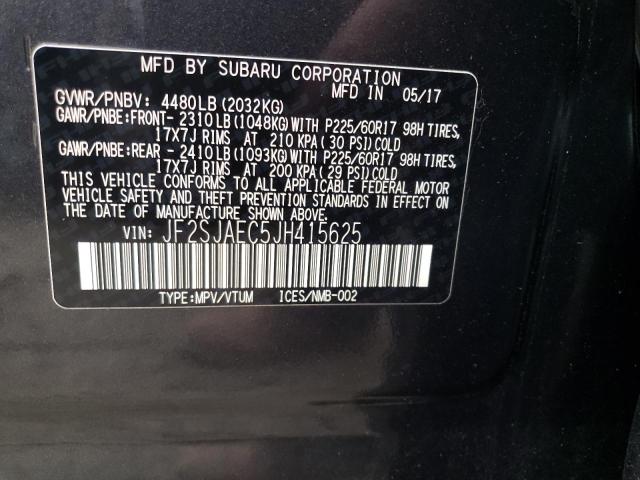 Photo 14 from auction – 2018 SUBARU FORESTER 2 with VIN JF2SJAEC5JH415625