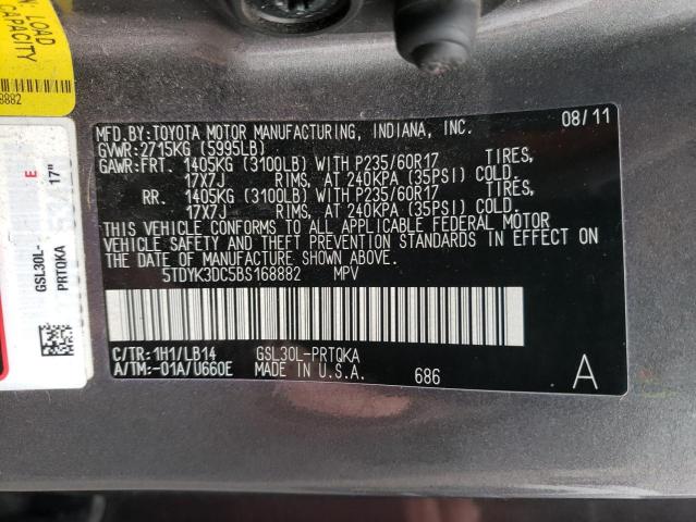 Photo 14 from auction – 2011 TOYOTA SIENNA XLE with VIN 5TDYK3DC5BS168882