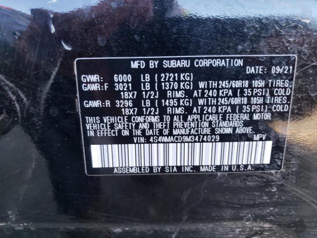 Photo 14 from auction – 2021 SUBARU ASCENT PRE with VIN 4S4WMACD9M3474029