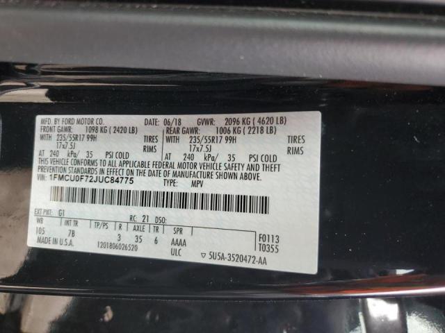 Photo 14 from auction – 2018 FORD ESCAPE S with VIN 1FMCU0F72JUC84775