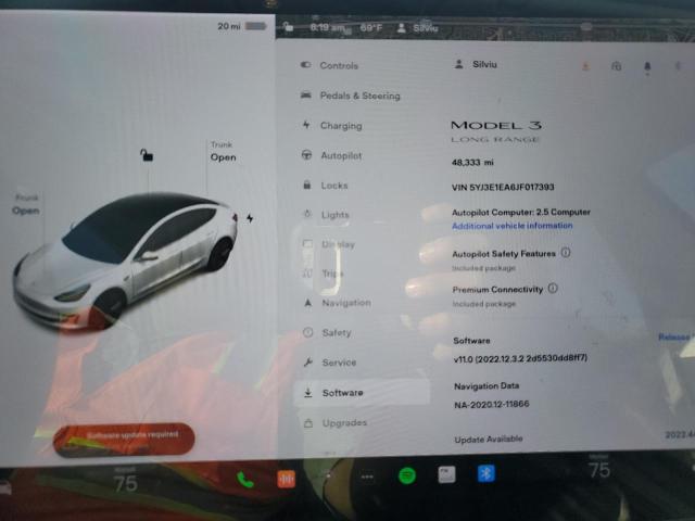 Photo 9 from auction – 2018 TESLA MODEL 3 with VIN 5YJ3E1EA6JF017393