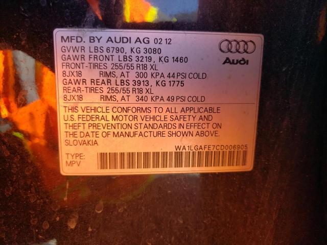 Photo 14 from auction – 2012 AUDI Q7 PREMIUM with VIN WA1LGAFE7CD006905