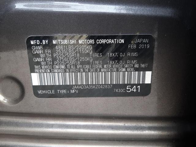 Photo 14 from auction – 2019 MITSUBISHI OUTLANDER with VIN JA4AD3A35KZ042837