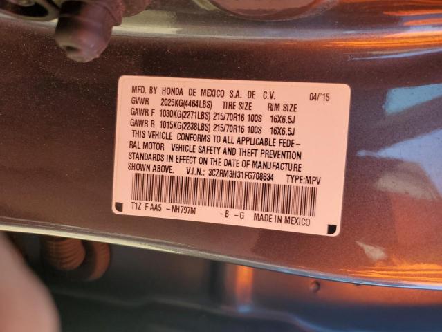 Photo 14 from auction – 2015 HONDA CR-V LX with VIN 3CZRM3H31FG708834