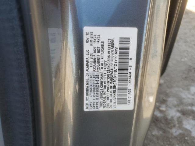 Photo 14 from auction – 2012 HONDA ODYSSEY TO with VIN 5FNRL5H97CB110712