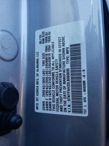 Photo 14 from auction – 2020 HONDA PILOT EX with VIN 5FNYF6H33LB060895