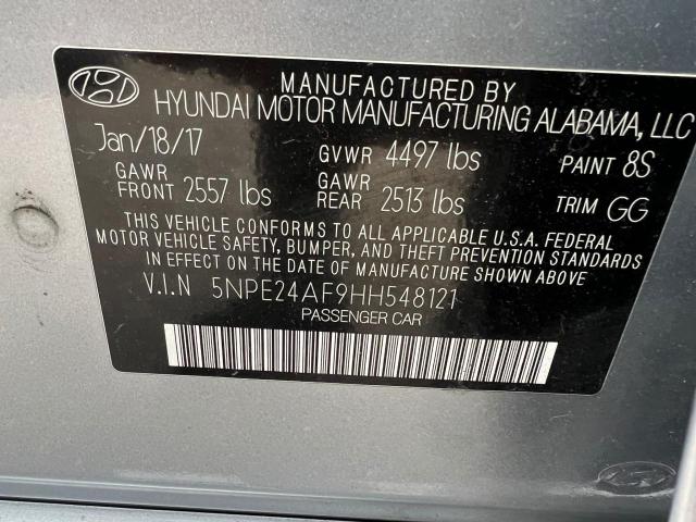 Photo 10 from auction – 2017 HYUNDAI SONATA SE with VIN 5NPE24AF9HH548121