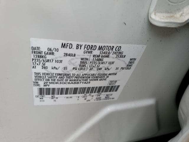 Photo 14 from auction – 2010 FORD EDGE SE with VIN 2FMDK3GC6ABB71425