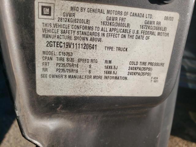 Photo 10 from auction – 2001 GMC NEW SIERRA with VIN 2GTEC19V111120641