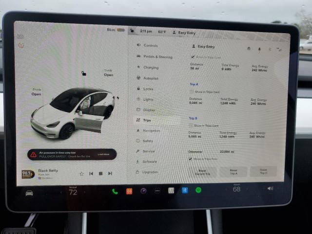 Photo 9 from auction – 2020 TESLA MODEL Y with VIN 5YJYGDEE4LF052991
