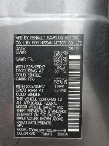 Photo 14 from auction – 2020 NISSAN ROGUE S with VIN KNMAT2MT3LP513475
