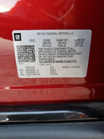 Photo 14 from auction – 2021 BUICK ENCLAVE PR with VIN 5GAERCKW4MJ166232