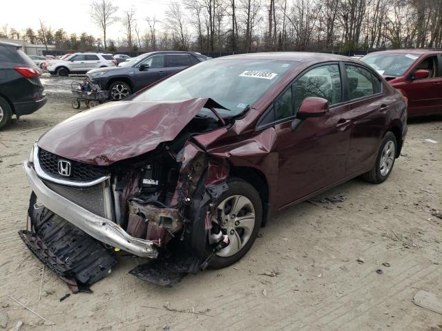 HONDA CIVIC LX 2013 with VIN 19XFB2F55DE092836 - Photo from auction