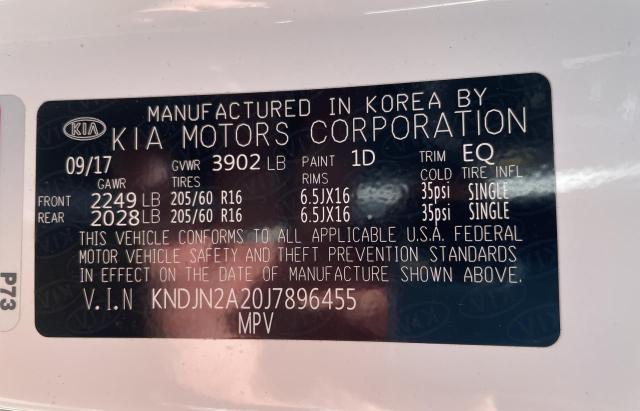 Photo 10 from auction – 2018 KIA SOUL with VIN KNDJN2A20J7896455