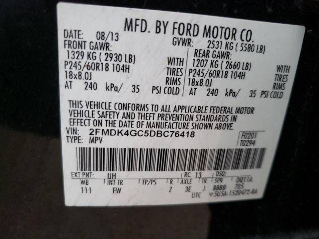 Photo 14 from auction – 2013 FORD EDGE SE with VIN 2FMDK4GC5DBC76418