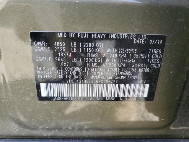 Photo 14 from auction – 2015 SUBARU OUTBACK 3. with VIN 4S4BSEJC6F3207777