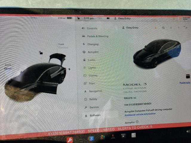 Photo 9 from auction – 2019 TESLA MODEL 3 with VIN 5YJ3E1EB8KF384631