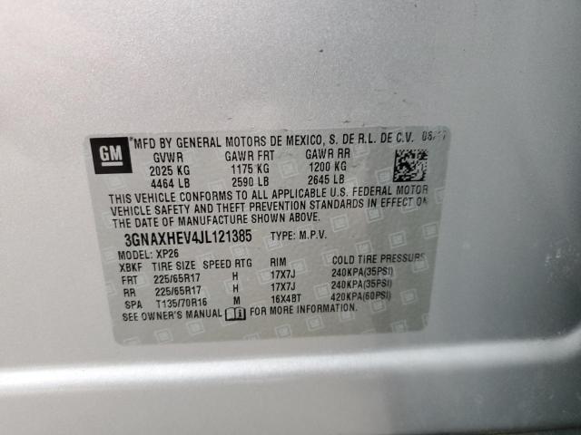 Photo 14 from auction – 2018 CHEVROLET EQUINOX LS with VIN 3GNAXHEV4JL121385