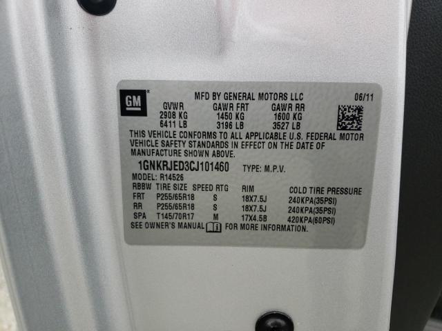 Foto 14 de la subasta – 2012 CHEVROLET TRAVERSE L con VIN 1GNKRJED3CJ101460