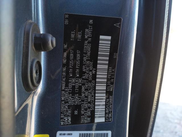 Photo 14 from auction – 2017 TOYOTA SIENNA XLE with VIN 5TDYZ3DC3HS777859