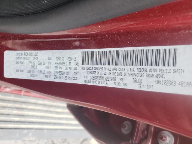 Photo 10 from auction – 2020 RAM 1500 LONGH with VIN 1C6SRFKM4LN221018