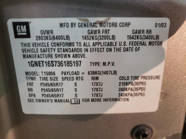 Photo 14 from auction – 2003 CHEVROLET TRAILBLAZE with VIN 1GNET16S736185197