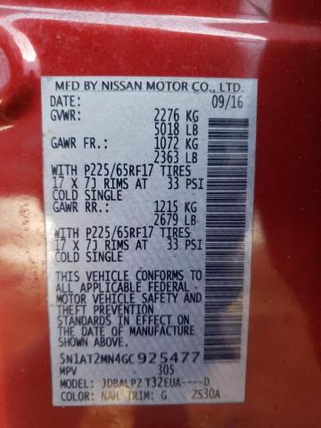Photo 14 from auction – 2016 NISSAN ROGUE S with VIN 5N1AT2MN4GC925477