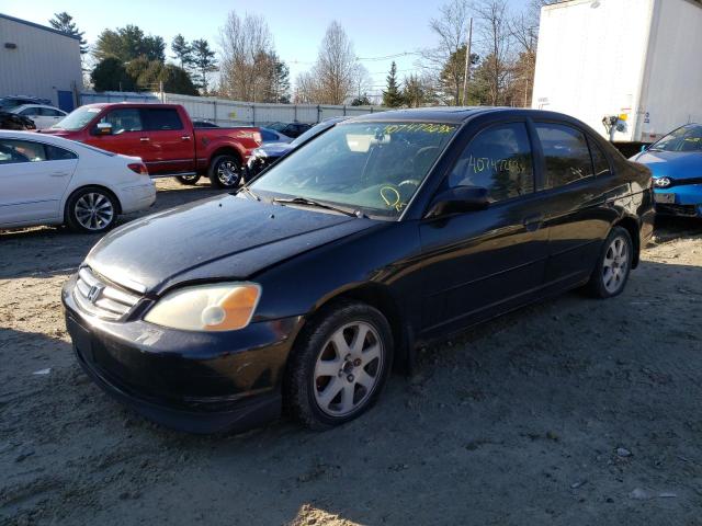 HONDA CIVIC EX 2002 with VIN 2HGES267X2H581085 - Photo from auction
