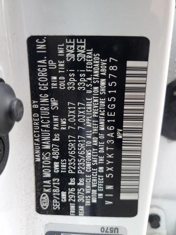 Photo 14 from auction – 2014 KIA SORENTO LX with VIN 5XYKT3A61EG515787