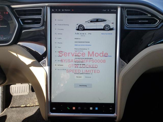 Photo 9 from auction – 2014 TESLA MODEL S with VIN 5YJSA1H13EFP50008