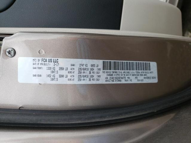 Photo 14 from auction – 2017 CHRYSLER PACIFICA T with VIN 2C4RC1BG2HR704779