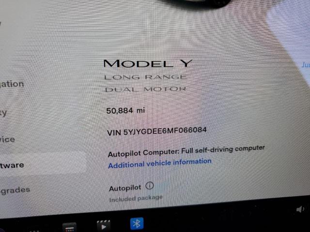 Photo 9 from auction – 2021 TESLA MODEL Y with VIN 5YJYGDEE6MF066084