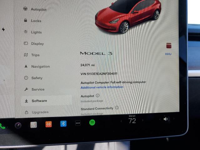 Photo 9 from auction – 2022 TESLA MODEL 3 with VIN 5YJ3E1EA2NF304011