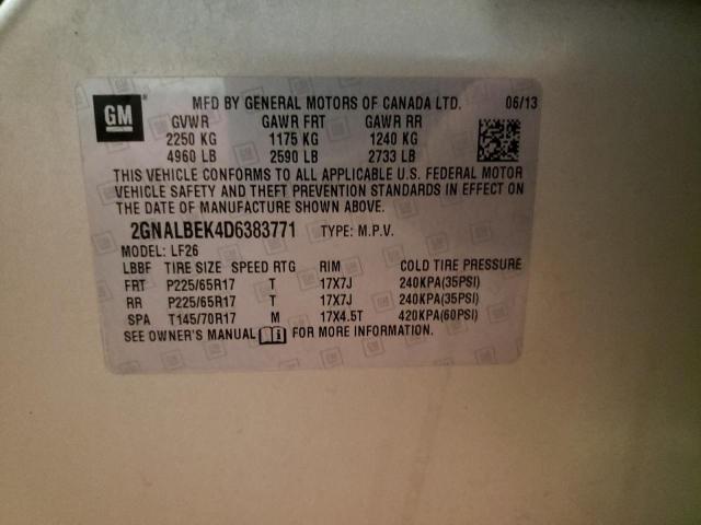 Photo 14 from auction – 2013 CHEVROLET EQUINOX LS with VIN 2GNALBEK4D6383771